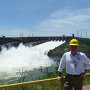 Visiting Itaipu, one of Brazil largest hydro power stations.  Around 20 generators, 700MW each.